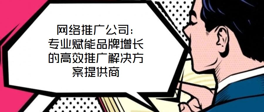 網絡推廣公司:專業賦能品牌增長的高效推廣解決方案提供商